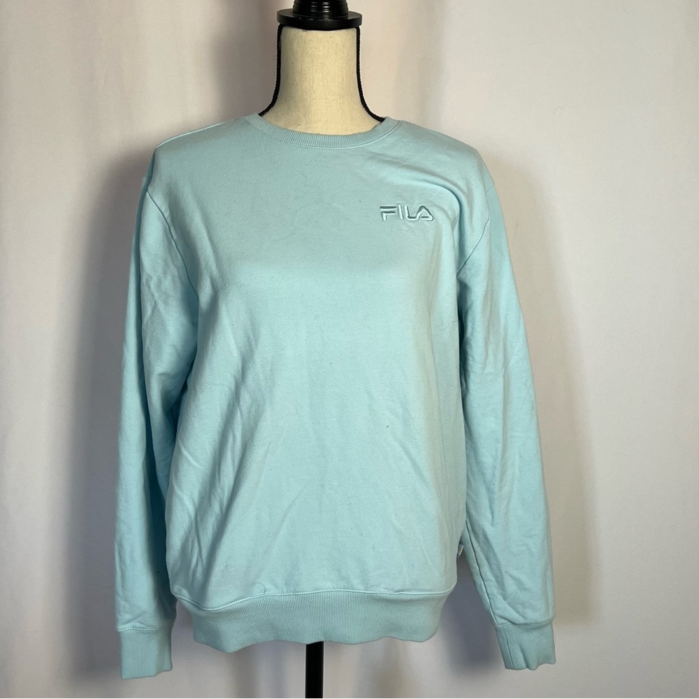 Fila Blue Crewneck Sweater Soft Knit